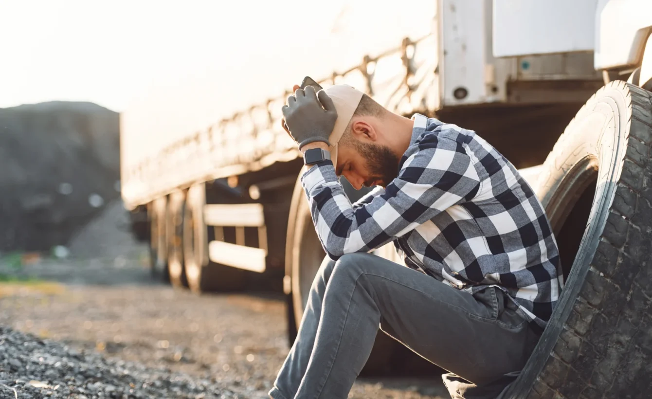 commercial truck accident scene