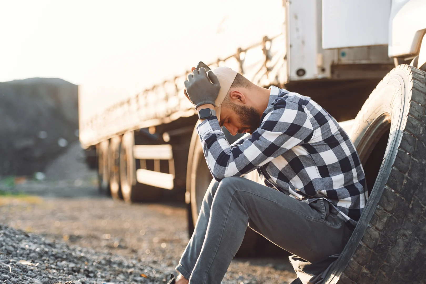 commercial truck accident scene